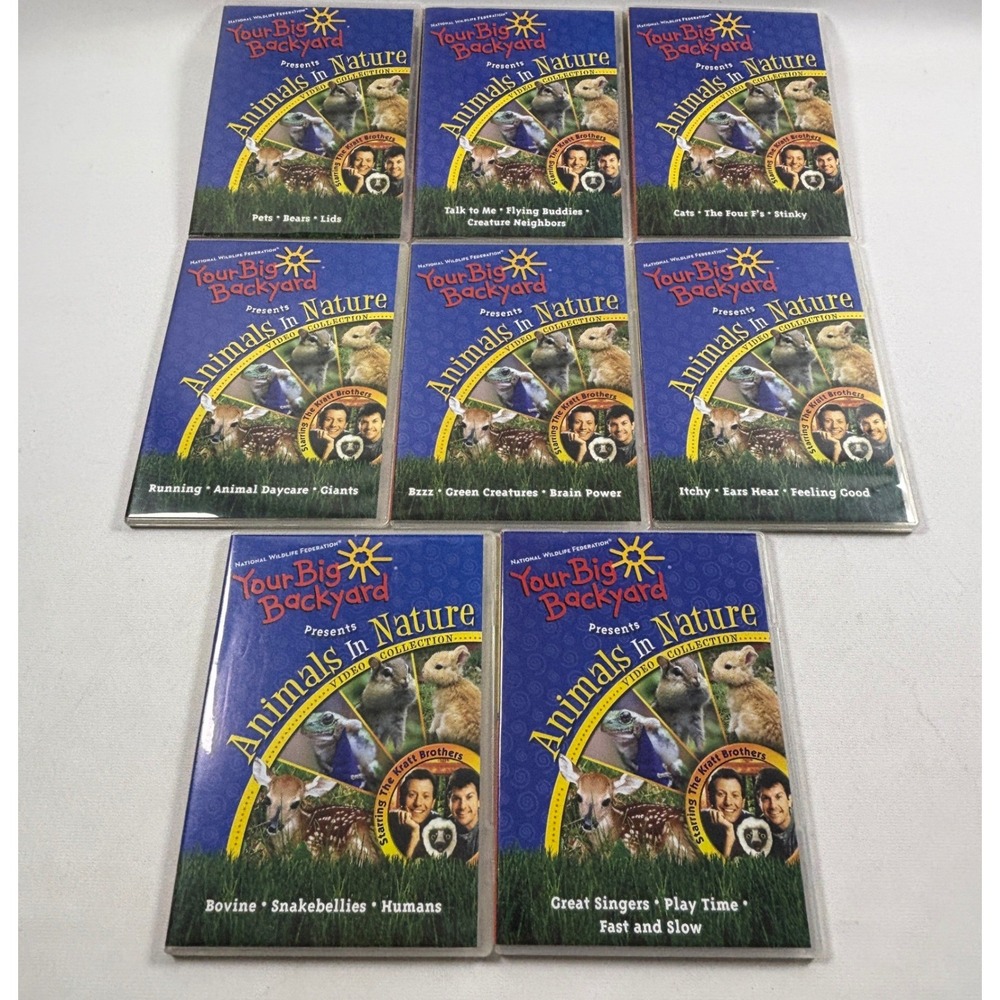 Your Big Backyard Animals In Nature DVD Collection Kratt Brothers Lot of 8 PBS